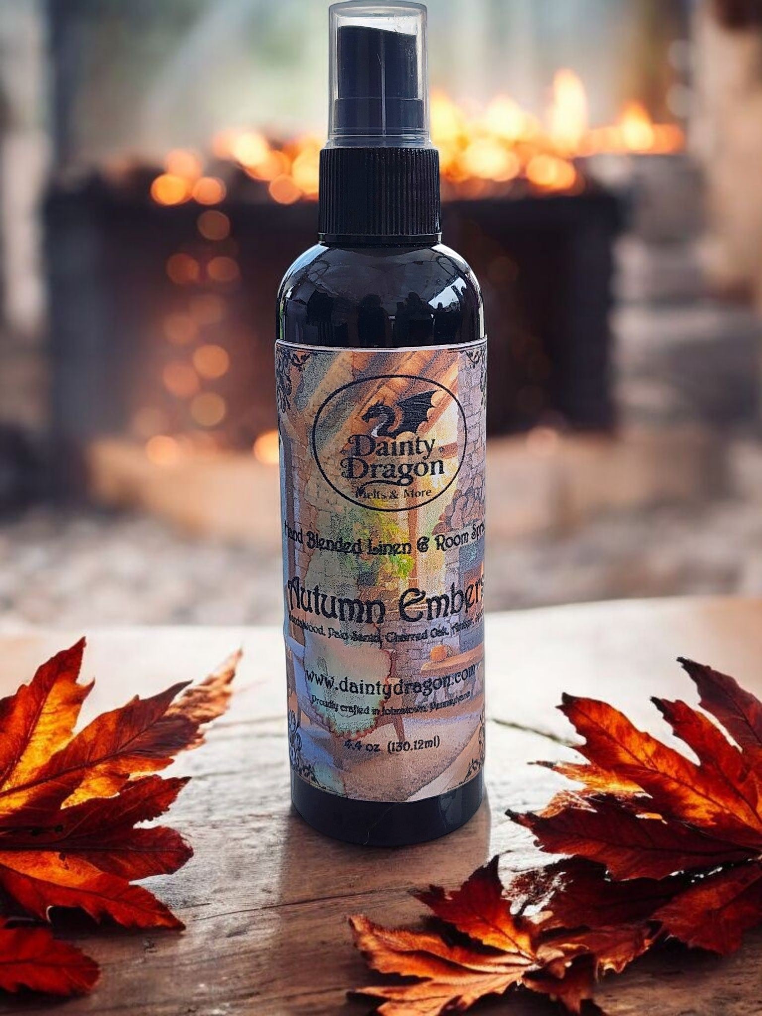 Autumn Ember Room & Linen Spray, 4.4 oz Dainty Dragon Melts & More Autumn Ember Room & Linen Spray, 4.4 oz Dainty Dragon Melts & More