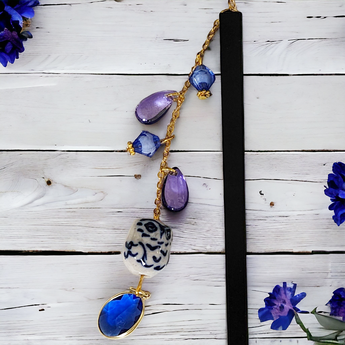Twilight Violet Owl Hair Stick