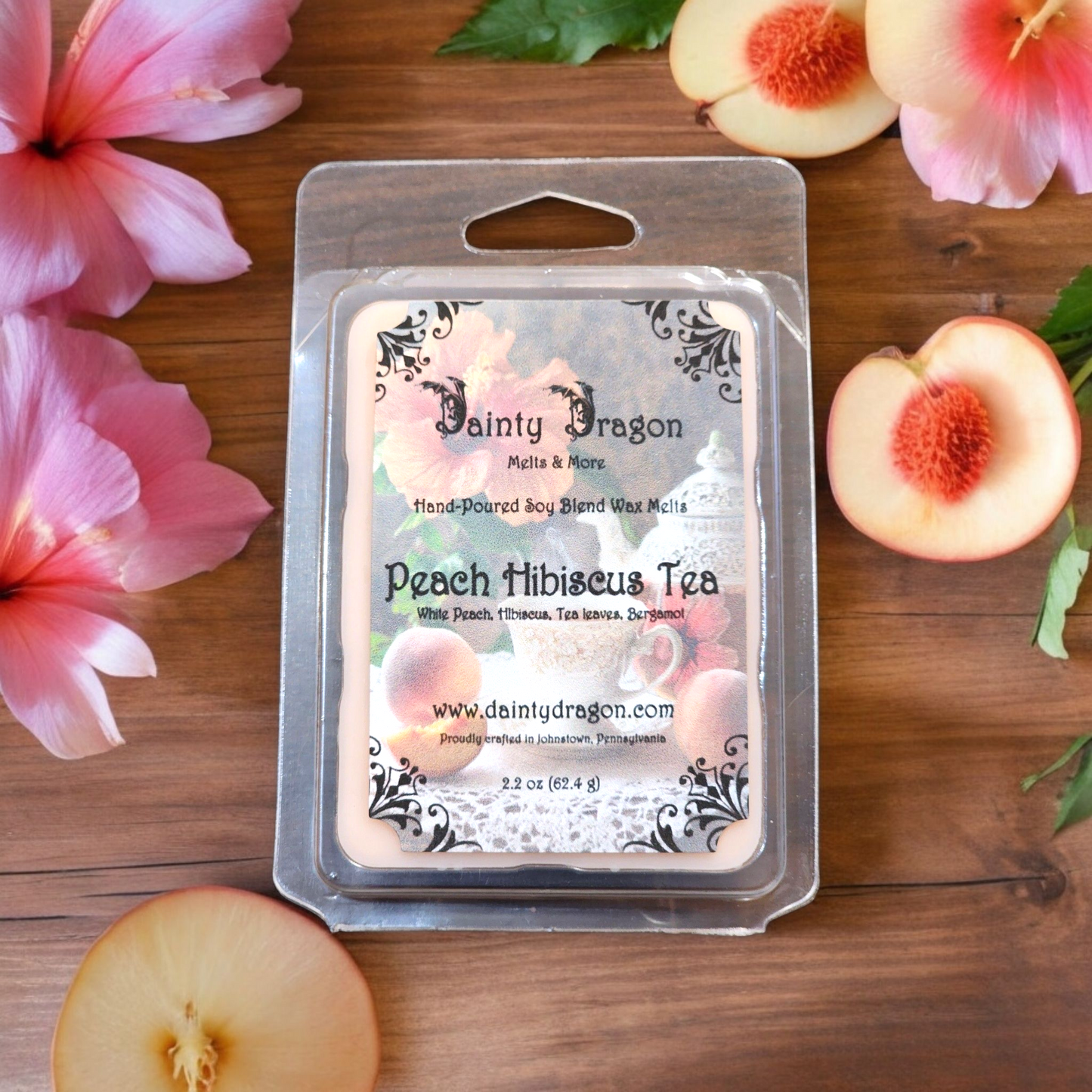 Peach Hibiscus Tea Wax Melt, 2.2 oz